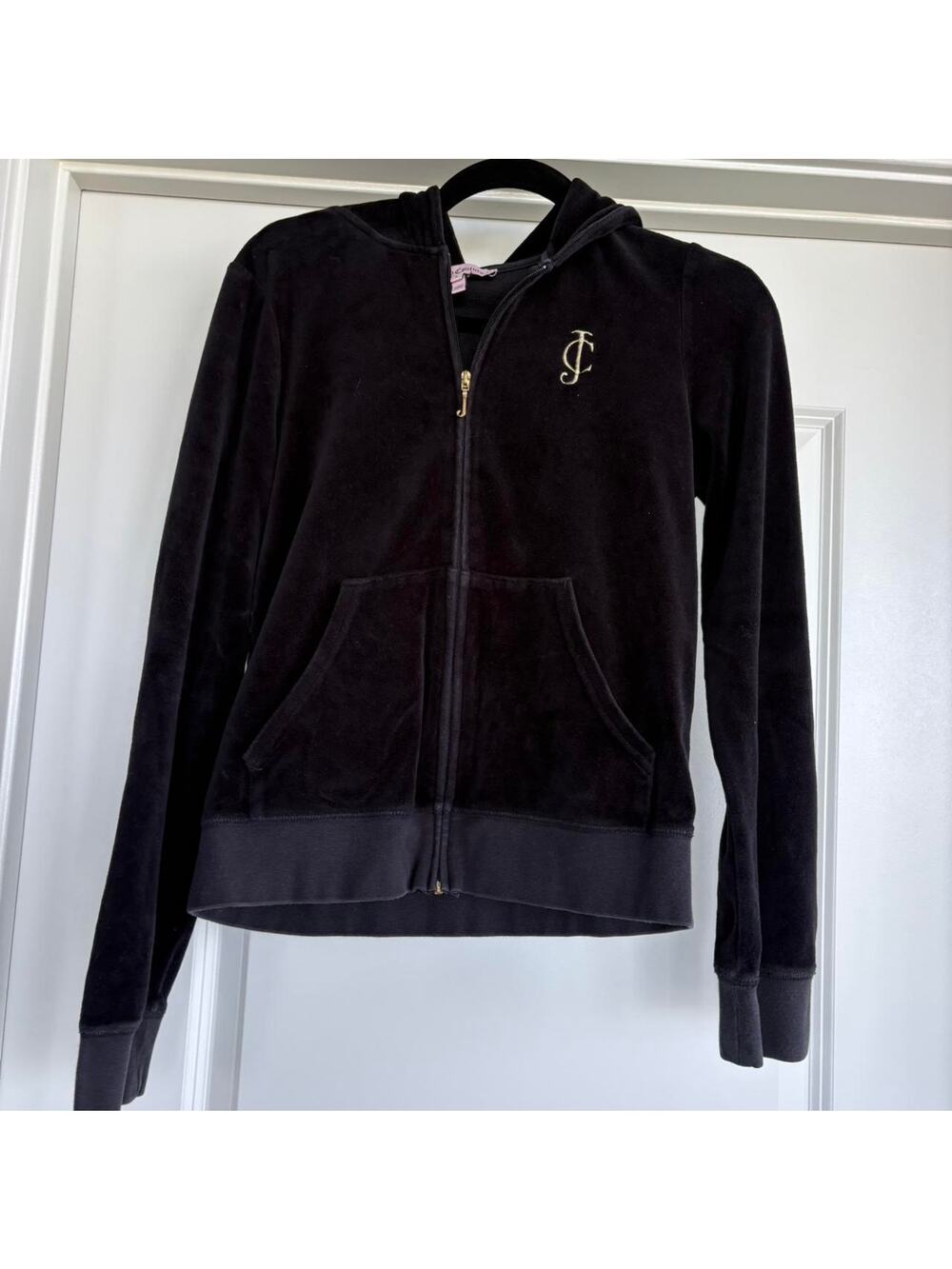Black velvet juicy couture zip